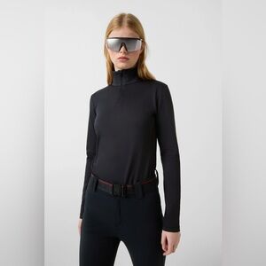 NWT BOGNER FIRE & ICE Women’s Margo2 Layering Black Half Zip Long Sleeve Top XL